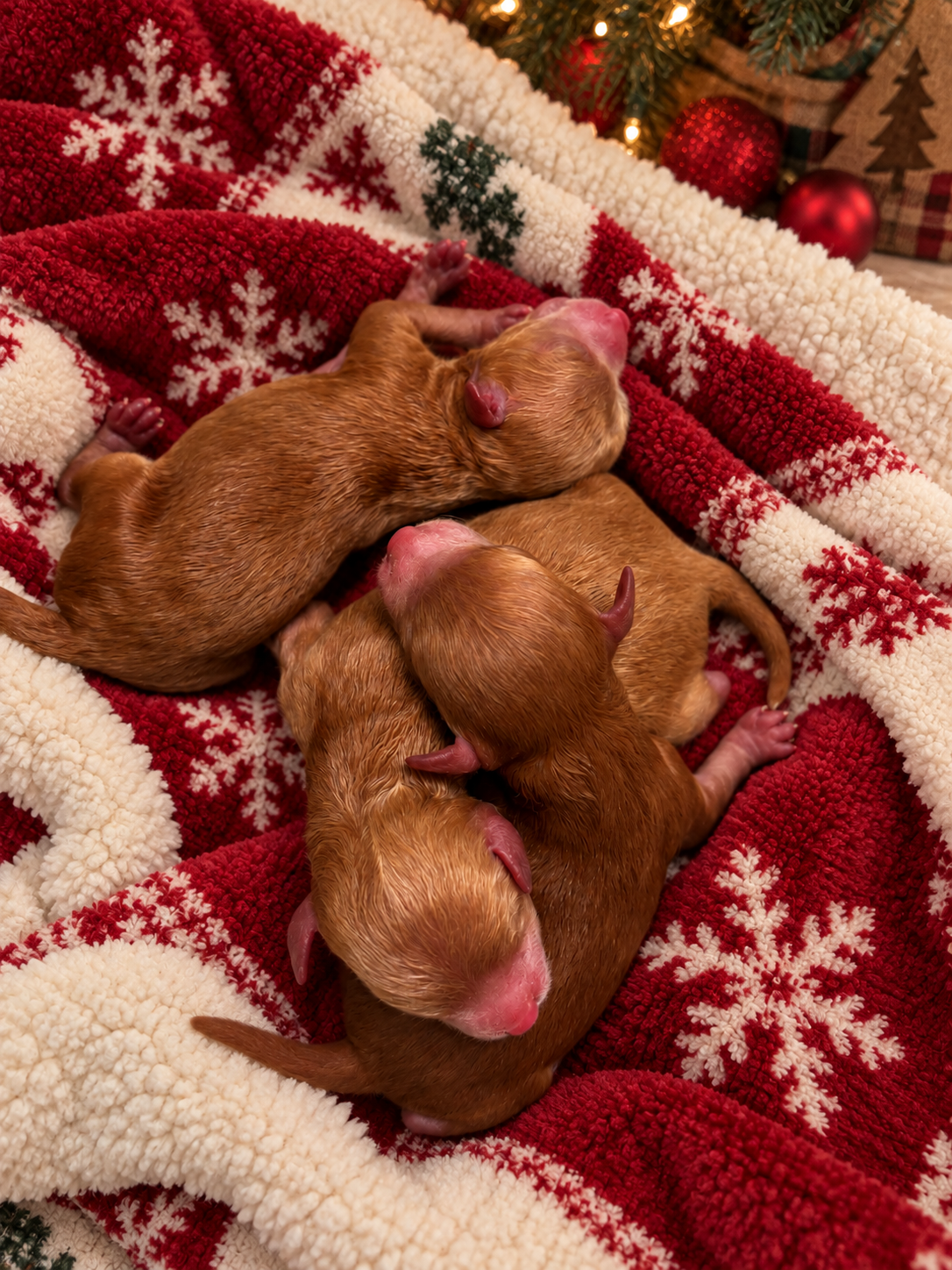 Iris Toy Poodles Christmas letter photo 6 of newborn Red Toy Poodle puppies